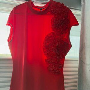 Love & Lace Red Ruffle Shirt